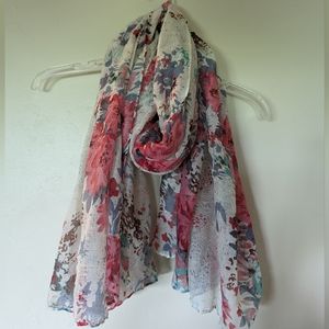 Floral print scarf